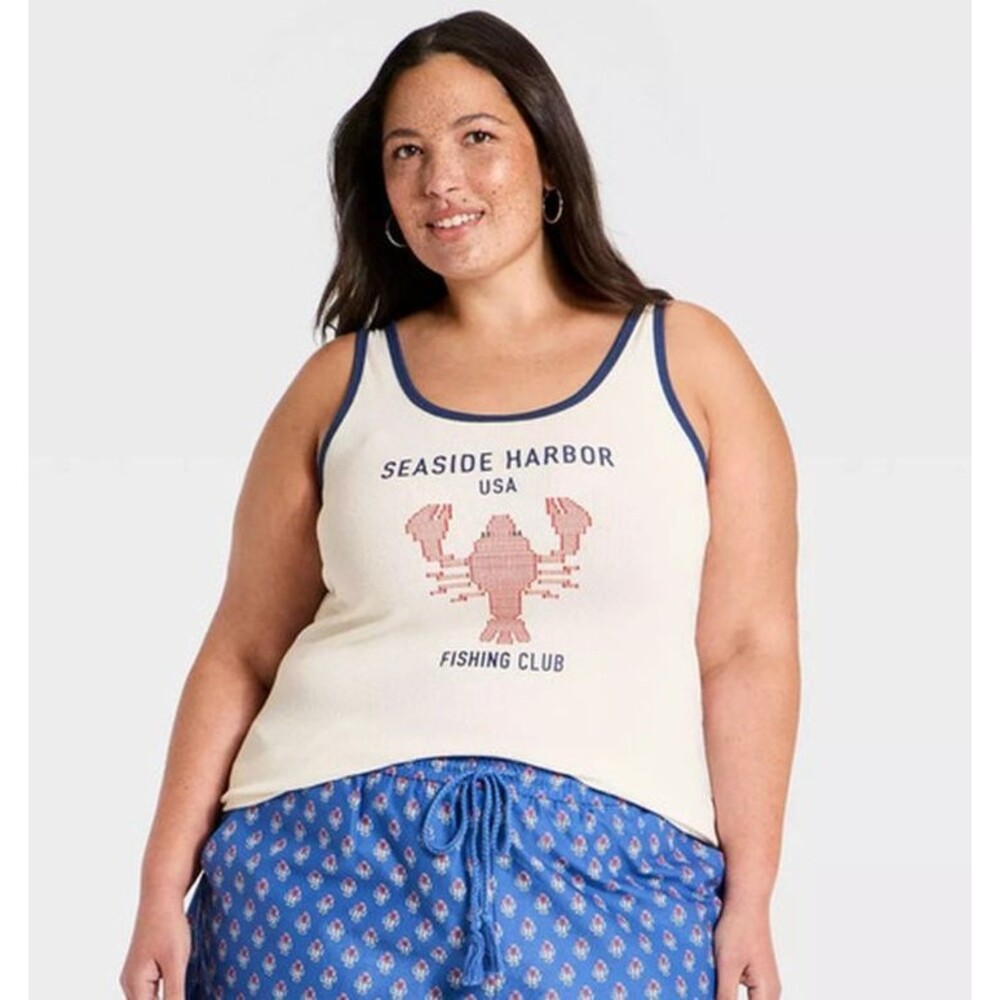Universal Thread Women’s Seaside Harbor Lobster Fishing Club Tank Top